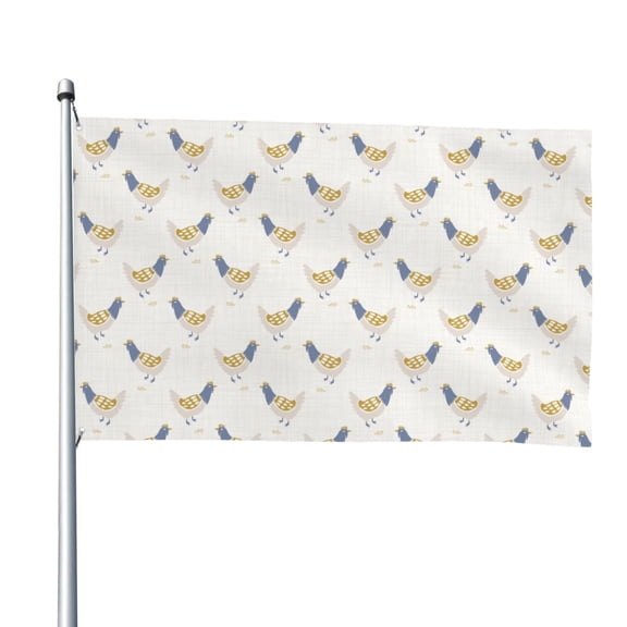 Picia Funny Chicken Printed Flag ,Funny Chicken Pattern Garden Flag Vertical Double,Yard Lawn Outdoor Decor 48x72"