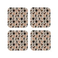 thumbnail image 1 of Picia Funny Chicken Printed Leather Coasters for Drinks, 4" Drink Coasters Set of 4 for Tabletop Protection, Handmade Luxurious Home Décor and Housewarming Gift -Square, 1 of 6