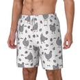 thumbnail image 1 of Picia Funny Chicken pattern Mens Swim Trunks with Compression Liner Stretch Beach Shorts Quick Dry with Zipper Pockets No-Chafing Board Shorts-X-Large, 1 of 9