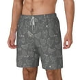 thumbnail image 1 of Picia Funny Chicken pattern Mens Swim Trunks with Compression Liner Stretch Beach Shorts Quick Dry with Zipper Pockets No-Chafing Board Shorts-Large, 1 of 9