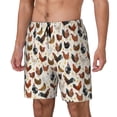 thumbnail image 1 of Picia Funny Chicken pattern Mens Swim Trunks with Compression Liner Stretch Beach Shorts Quick Dry with Zipper Pockets No-Chafing Board Shorts-Small, 1 of 9