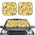 thumbnail image 1 of Picia Funny Construction Vehicles 2 Piece Car Windshield Sun Shade Foldable | Foldable Sun Shield for Front Window Blocks UV Rays and Keeps Your Vehicle Cool-Medium, 1 of 7