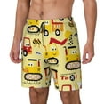thumbnail image 1 of Picia Funny Construction Vehicles pattern Mens Swim Trunks with Compression Liner Stretch Beach Shorts Quick Dry with Zipper Pockets No-Chafing Board Shorts-Large, 1 of 9