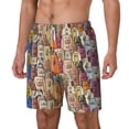 thumbnail image 1 of Picia Funny Dogs Family pattern Mens Swim Trunks with Compression Liner Stretch Beach Shorts Quick Dry with Zipper Pockets No-Chafing Board Shorts-Small, 1 of 9