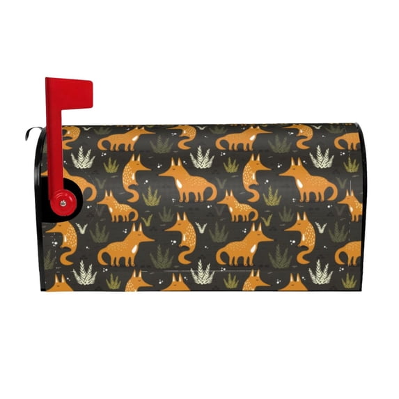 Picia Funny Fox by the Field Magnetic Mailbox Cover Standard Size-21x18 in