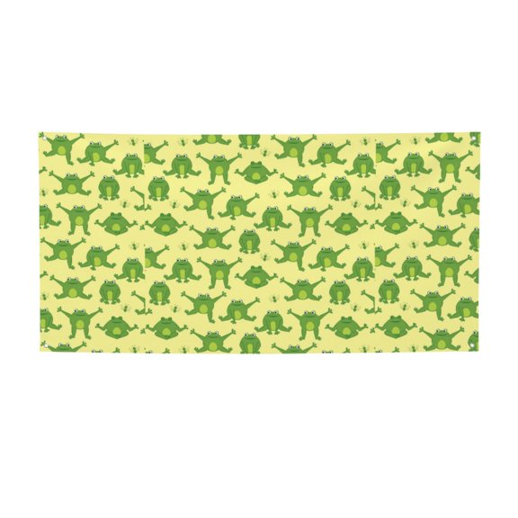 Picia Funny Frogs Pattern Party Banner, Festive Decoration, Holiday Banner, Celebration Decor, Event Banner, Reusable Party Banner-Medium