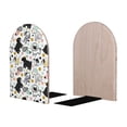 thumbnail image 1 of Picia Funny Puppy Pattern Wood Bookends for Shelves,Non-slip Bookends, Heavy Duty Wooden Bookend Support,1 Pair, 1 of 8
