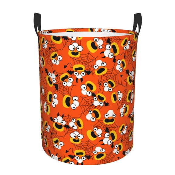 Picia Funny corn spider web Pattern Large Laundry Basket, Waterproof, Freestanding Laundry Hamper, Collapsible Tall Clothes Hamper with Extended Handles-Small