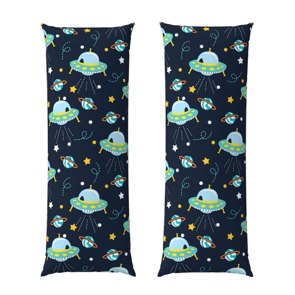 Picia Galaxy With Ufo Body Pillow Cover - Super Soft Microfiber 20x54 Body Pillow Case - Envelope Closure, Wrinkle, Stain Resistant Body Pillow Cover,Elegant Bedding