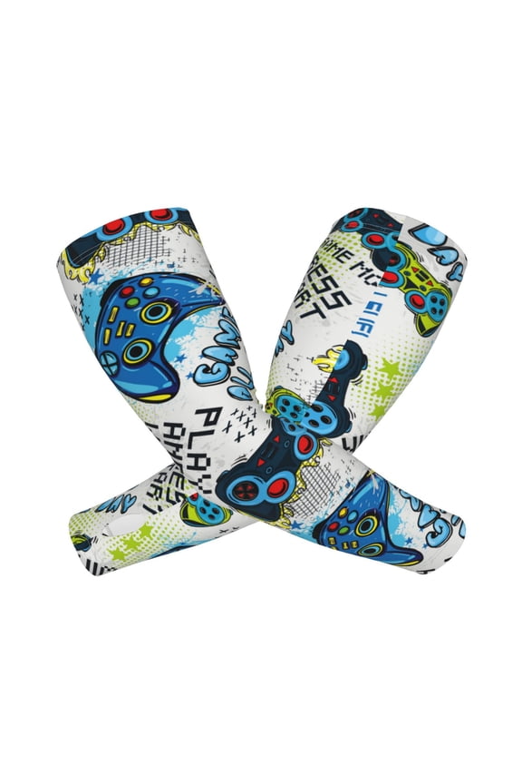 Game All Day Arm Sleeves for Men and Women - Tattoo Cover Up UPF 50+ Cooling Sports Sleeve for Basketball Golf Football-One Size