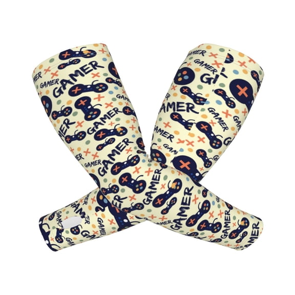 Picia Game Controller Arm Sleeves for Men and Women - Tattoo Cover Up UPF 50+ Cooling Sports Sleeve for Basketball Golf Football-One Size