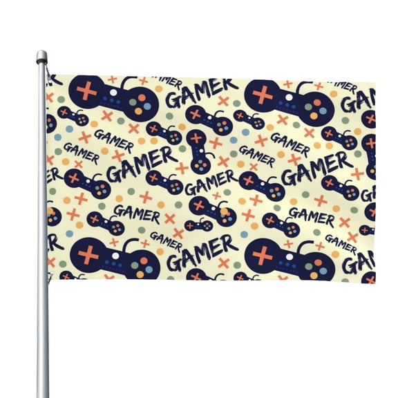 Picia Game Controller Printed Flag ,Game Controller Pattern Garden Flag Vertical Double,Yard Lawn Outdoor Decor 48x72"