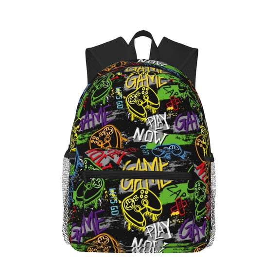 Picia Game Joysticks Large Capacity Backpack Classic Style Backpack Casual Backpack Water-Resistant School Work Travel Outdoor Backpack