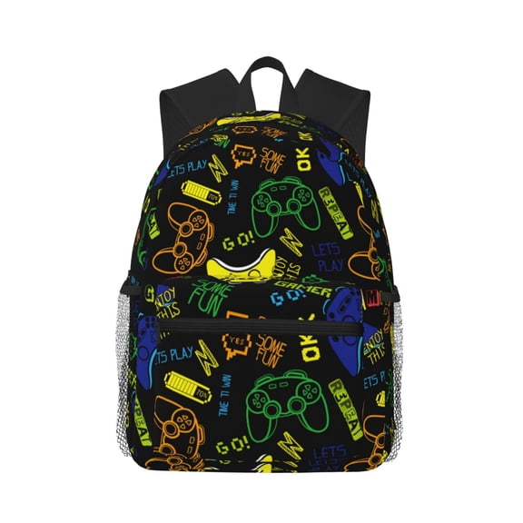 Picia Game Play Large Capacity Backpack Classic Style Backpack Casual Backpack Water-Resistant School Work Travel Outdoor Backpack
