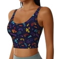 thumbnail image 1 of Picia Games Sports Bra for Women,Padded Strappy Sports Bras Medium Support Yoga Bra with Removable Cups,Running Yoga Bra-Small, 1 of 9