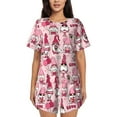 thumbnail image 1 of Picia Garden Gnomes Pajamas Sets for Women Soft Short-Sleeved Pjs with Lounge Shorts Two Piece Sleepwear-Large, 1 of 9