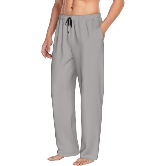 Picia Gary Mens Soft Woven Cotton Elastic Waistband Sleep Pajama Pant Lounge Sleep Pant With Pockets And Drawstring-