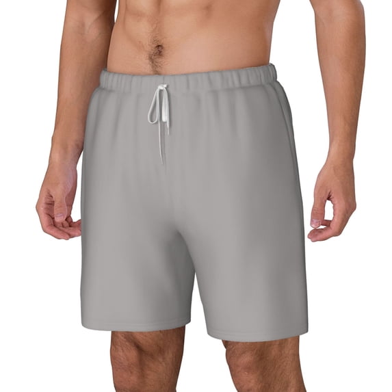 Picia Gary pattern Mens Swim Trunks with Compression Liner Stretch Beach Shorts Quick Dry with Zipper Pockets No-Chafing Board Shorts-X-Large