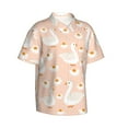 thumbnail image 1 of Picia Geese and Flower Gentle Cotton Regular Fit Short Sleeve Casual Hawaiian Shirt for Men-3X-Large, 1 of 9