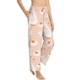 thumbnail image 1 of Picia Geese and Flower Womens Soft Woven Cotton Elastic Waistband Sleep Pajama Pant Lounge Sleep Pant With Pockets And Drawstring-Small, 1 of 9