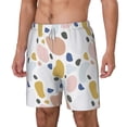 thumbnail image 1 of Picia Geometric Spots pattern Mens Swim Trunks with Compression Liner Stretch Beach Shorts Quick Dry with Zipper Pockets No-Chafing Board Shorts-Large, 1 of 9
