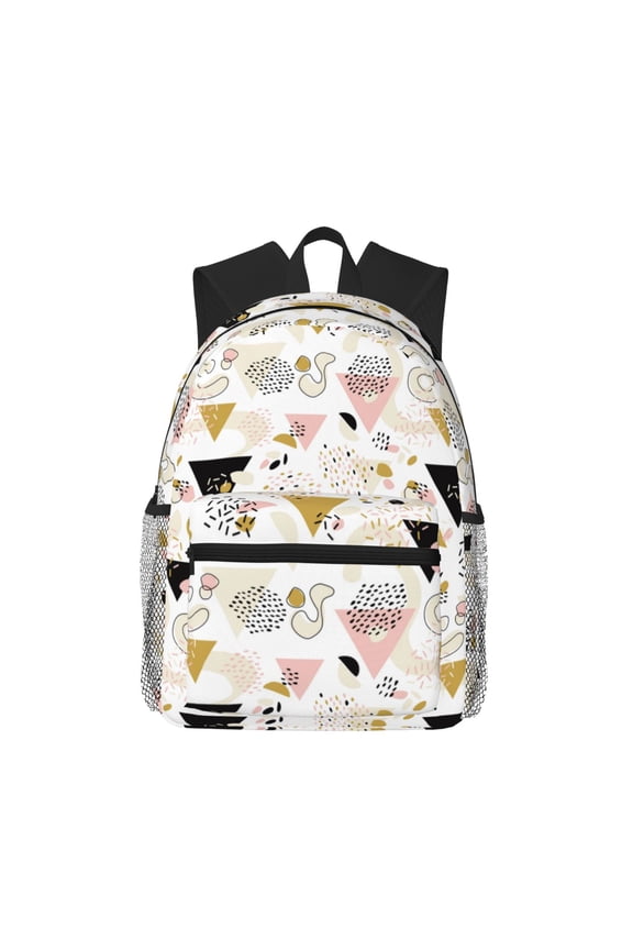 Geometric Triangle Large Capacity Backpack Classic Style Backpack Casual Backpack Water-Resistant School Work Travel Outdoor Backpack