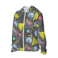 thumbnail image 1 of Picia Geometric Women's Men's UPF 50+ Sun Protection Hoodie Shirt Long Sleeve SPF Fishing Outdoor UV Hiking Lightweight Shirts-XX-Large, 1 of 9