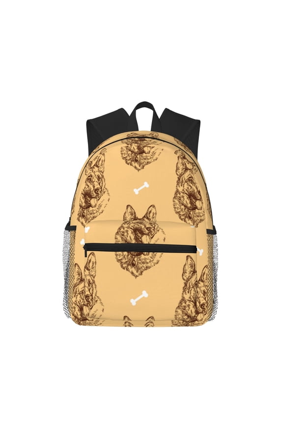 German Shepherd Dog Large Capacity Backpack Classic Style Backpack Casual Backpack Water-Resistant School Work Travel Outdoor Backpack