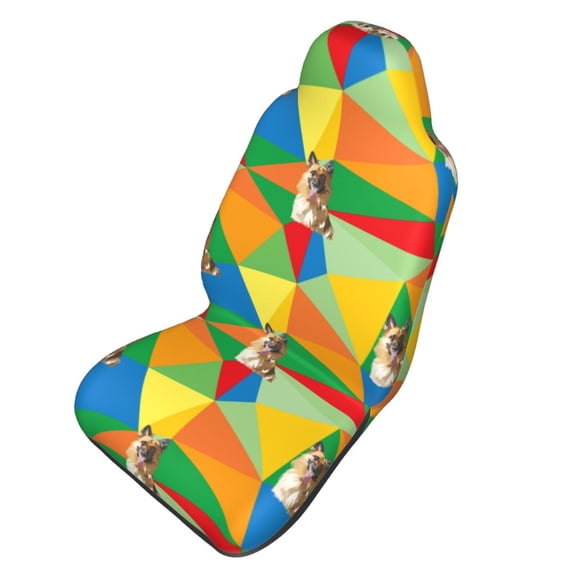 Picia German Shepherd Dog Print Waterproof Sweating Car Seat Cover for Post Gym Workout, Running, Beach and Hiking, Universal Fit Anti-Slip Bucket Seat Protector