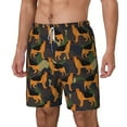 thumbnail image 1 of Picia German Shepherd Dog pattern Mens Swim Trunks with Compression Liner Stretch Beach Shorts Quick Dry with Zipper Pockets No-Chafing Board Shorts-3X-Large, 1 of 9