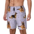 thumbnail image 1 of Picia German Shepherd Dog pattern Mens Swim Trunks with Compression Liner Stretch Beach Shorts Quick Dry with Zipper Pockets No-Chafing Board Shorts-Medium, 1 of 9