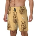 thumbnail image 1 of Picia German Shepherd Dog pattern Mens Swim Trunks with Compression Liner Stretch Beach Shorts Quick Dry with Zipper Pockets No-Chafing Board Shorts-Small, 1 of 9