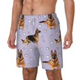 thumbnail image 1 of Picia German Shepherd Dog pattern Mens Swim Trunks with Compression Liner Stretch Beach Shorts Quick Dry with Zipper Pockets No-Chafing Board Shorts-XX-Large, 1 of 9
