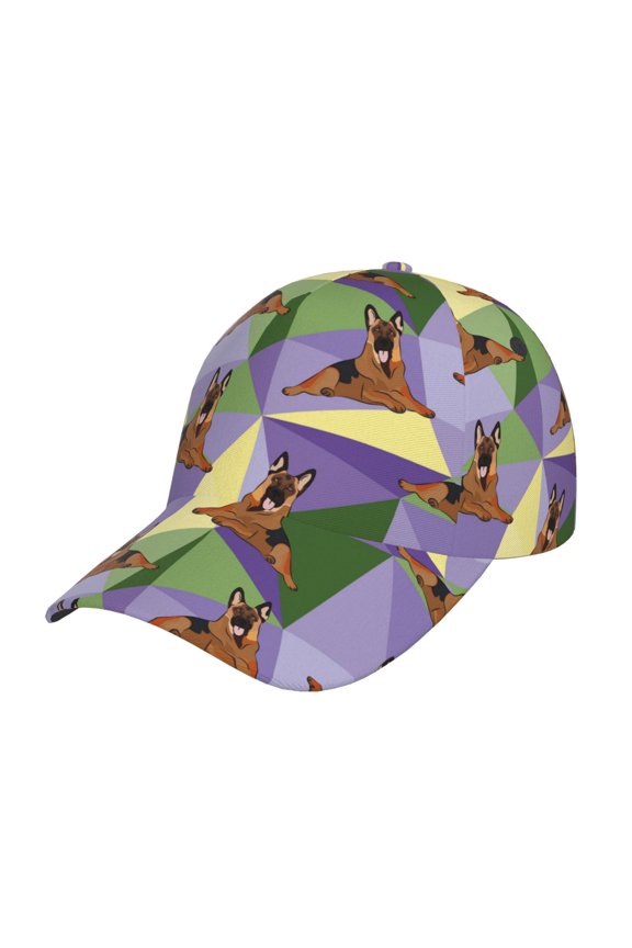 German Shepherd Dog pattern Trucker Low Profile Hat Men Women Baseball Cap Dad Hat Adjustable Unconstructed Plain Cap