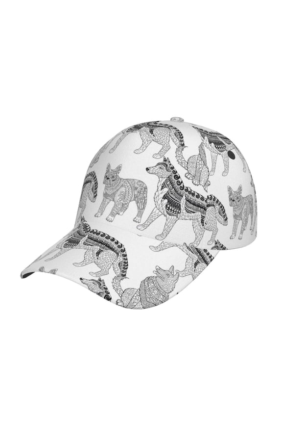 German Shepherd Dog pattern Trucker Low Profile Hat Men Women Baseball Cap Dad Hat Adjustable Unconstructed Plain Cap