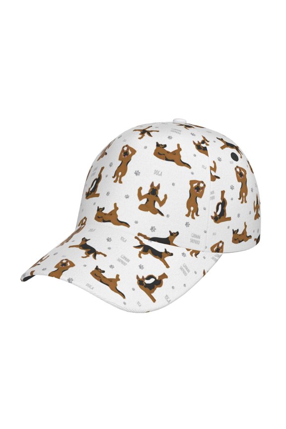 German Shepherd Dog pattern Trucker Low Profile Hat Men Women Baseball Cap Dad Hat Adjustable Unconstructed Plain Cap