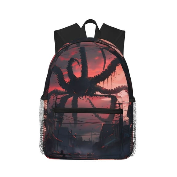 Picia Giant Monster Over City Large Capacity Backpack Classic Style Backpack Casual Backpack Water-Resistant School Work Travel Outdoor Backpack