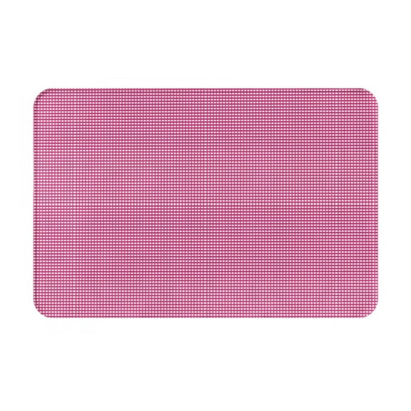 Picia Gingham Pattern Flannel Doormat 16x24 Inch Non-Slip Indoor Mat, Absorbent & Quick-Dry Rug for Entryway, Bathroom, Kitchen, and Bedroom, Machine Washable