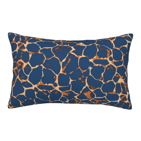 Picia Giraffe Skin Pattern Plush Pillow Case – Soft and Cozy Cushion Cover, Hypoallergenic Throw Pillow Case for Home Decor-14"x20"