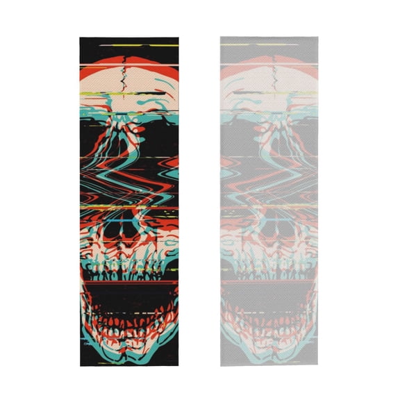 Picia Glitch Screaming Skull Pattern Cooling Towels (40"x12") Cool Towel, Cold Towel, Microfiber Soft Breathable Chilly Ice Towel