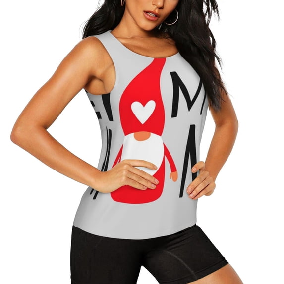 Picia Gnome Home With A Cute Gnome Pattern Women's Workout Tank Top,Breathable Activewear,Slim Fit Athletic Top,Versatile Workout Moisture-wicking top-XX-Large