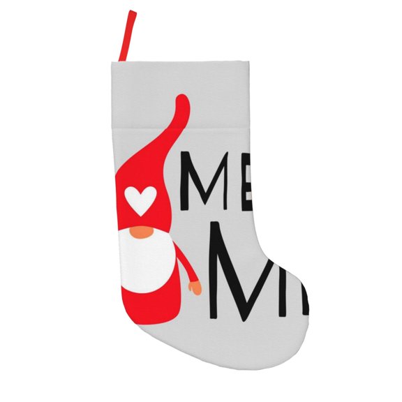 Picia Gnome Home With A Cute Gnome for 18in Christmas Stockings, Xmas Stocking for Kids, Holiday and Family Stocking for Fireplace or Party Decoration