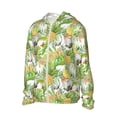 thumbnail image 1 of Picia Gnome and Pineapple Women's Men's UPF 50+ Sun Protection Hoodie Shirt Long Sleeve SPF Fishing Outdoor UV Hiking Lightweight Shirts-Large, 1 of 9