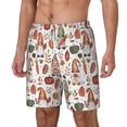 thumbnail image 1 of Picia Gnomes And Autumn Leaves pattern Mens Swim Trunks with Compression Liner Stretch Beach Shorts Quick Dry with Zipper Pockets No-Chafing Board Shorts-XX-Large, 1 of 9