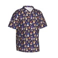 thumbnail image 1 of Picia Gnomes And Houses Gentle Cotton Regular Fit Short Sleeve Casual Hawaiian Shirt for Men-Large, 1 of 8