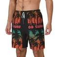 thumbnail image 1 of Picia Go Surfer pattern Mens Swim Trunks with Compression Liner Stretch Beach Shorts Quick Dry with Zipper Pockets No-Chafing Board Shorts-XX-Large, 1 of 9