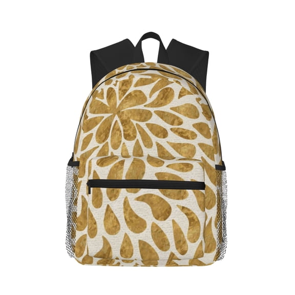 Picia Gold Drops Large Capacity Backpack Classic Style Backpack Casual Backpack Water-Resistant School Work Travel Outdoor Backpack