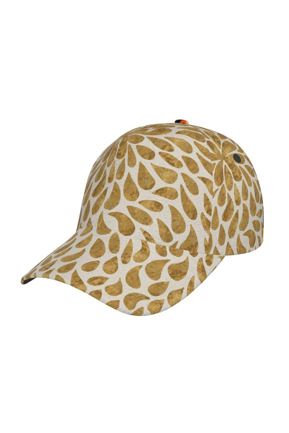 Gold Drops pattern Trucker Low Profile Hat Men Women Baseball Cap Dad Hat Adjustable Unconstructed Plain Cap