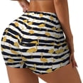 thumbnail image 1 of Picia Gold Flamingo Printed Workout Shorts for Women Seamless Scrunch Butt Lifting High Waisted Yoga Gym Booty Running Moisture-wicking Short Pants-, 1 of 9