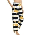 thumbnail image 1 of Picia Gold Flamingo Womens Soft Woven Cotton Elastic Waistband Sleep Pajama Pant Lounge Sleep Pant With Pockets And Drawstring-Large, 1 of 9